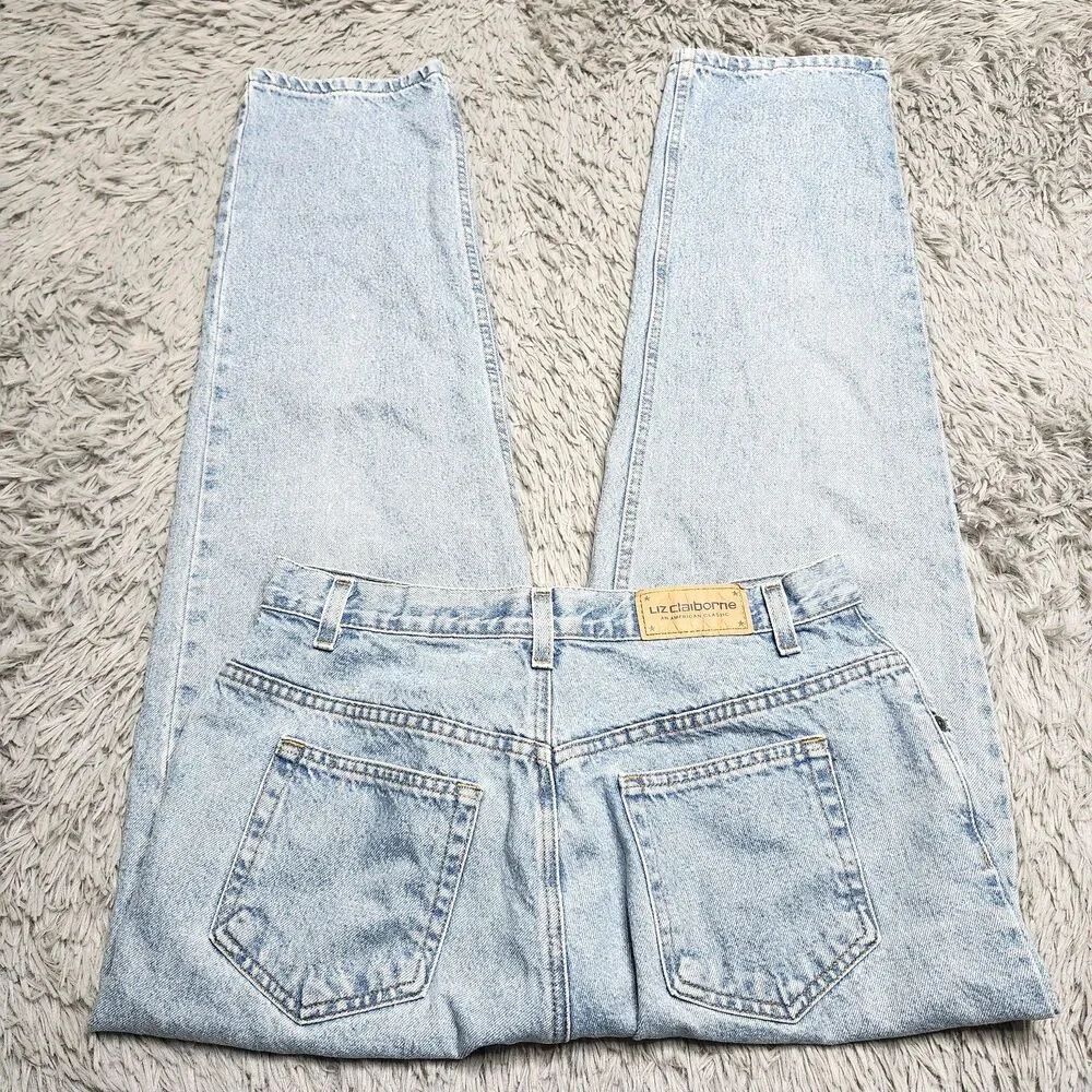 Liz Claiborne Jeans Womens 12S Classic Fit High Rise Straight Leg Denim‎ Pants